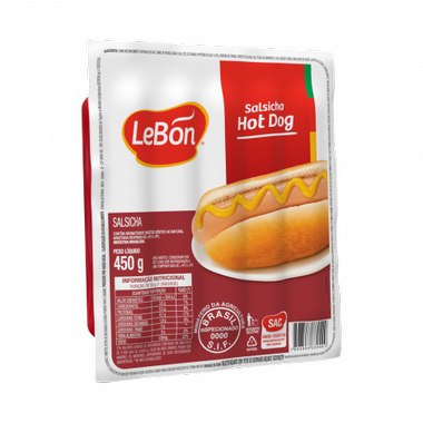 SALSICHA LEBON HOT DOG 450GR