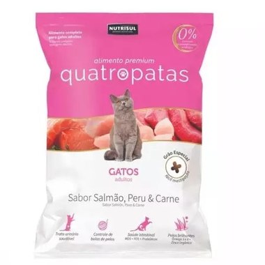 RACAO QUATRO PATAS GATOS ADLT 1KG