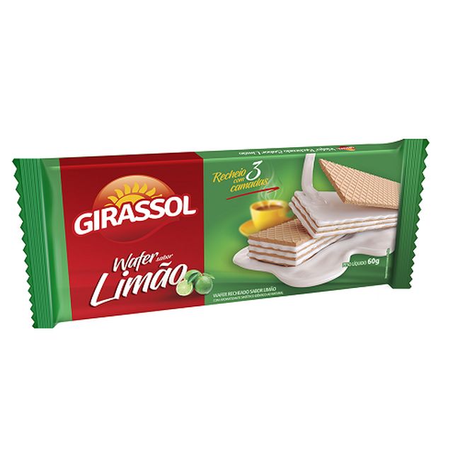 BISCOITO WAF GIRASSOL LIMAO 60GR