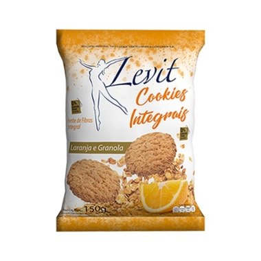 BISCOITO LEVIT COOKIES INT LARANJA 150GR