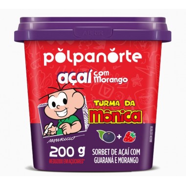 ACAI POLPANORTE TUR MON MORANGO 200G