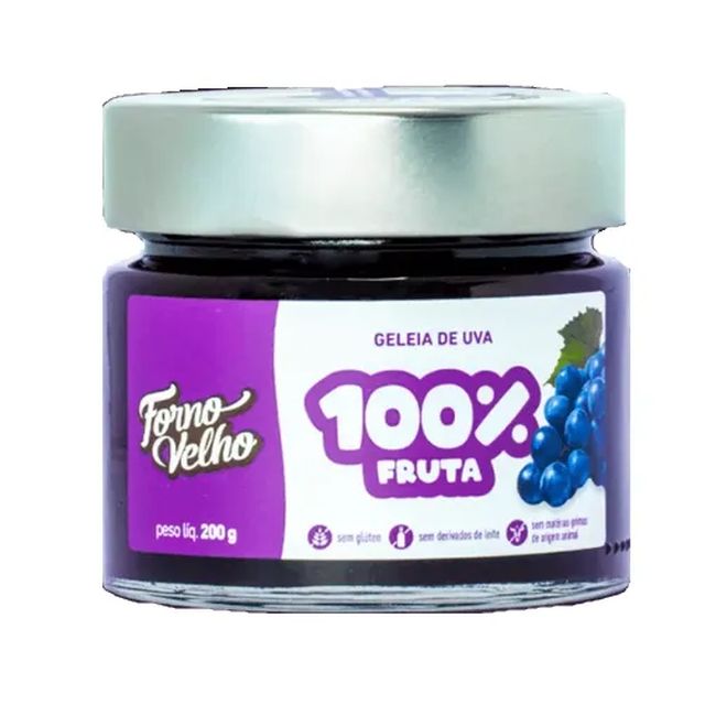 GELEIA FORNO VELHO 100PC FRUTA UVA 200GR