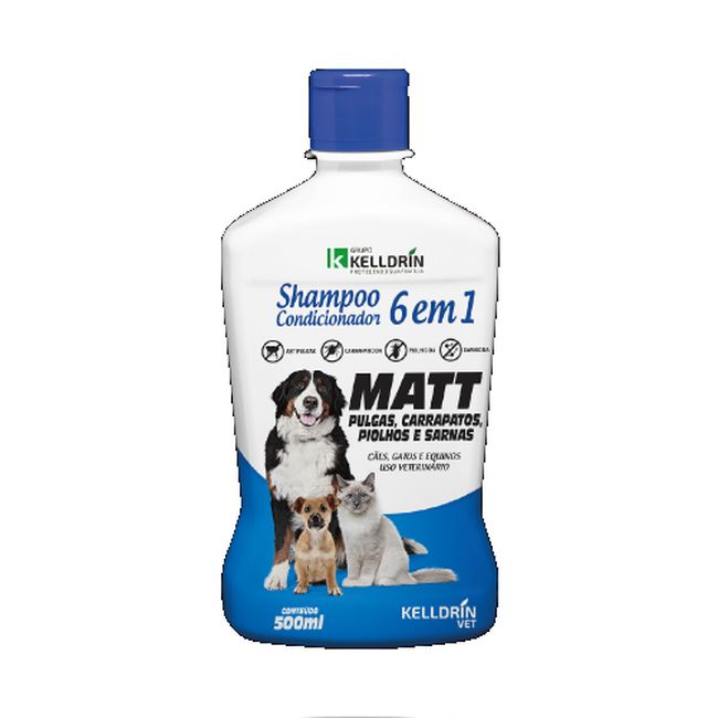 SHAMPOO E CONDIC 6X1 MATT PULGAS 500ML