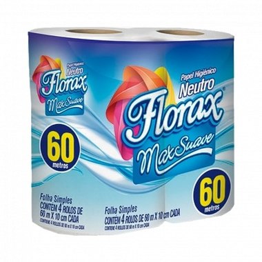 PAPEL HIG FLORAX NEUTRO 60M 4UN