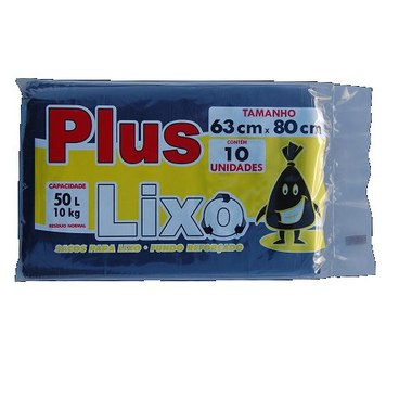 SACO LIXO PLUS 50LT C/10UN