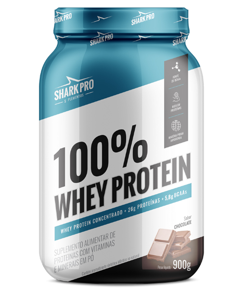 WHEY SHARK 100PC CHOC 900GR