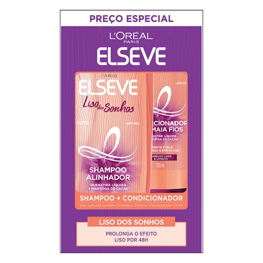 CONJ ELSEVE SH COND LISO SONHO 545ML